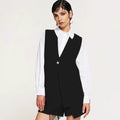Nero Tailored Longline Gilet - ELLY