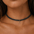 Noir Stella Silk Choker - ELLY