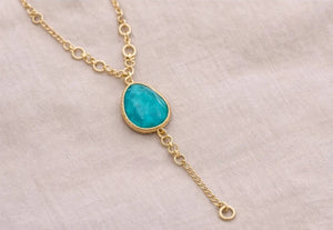 Ocean Drop Pendant Necklace – Gold - ELLY