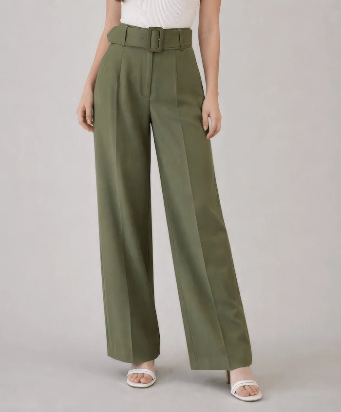 Olive Green Pants - ELLY