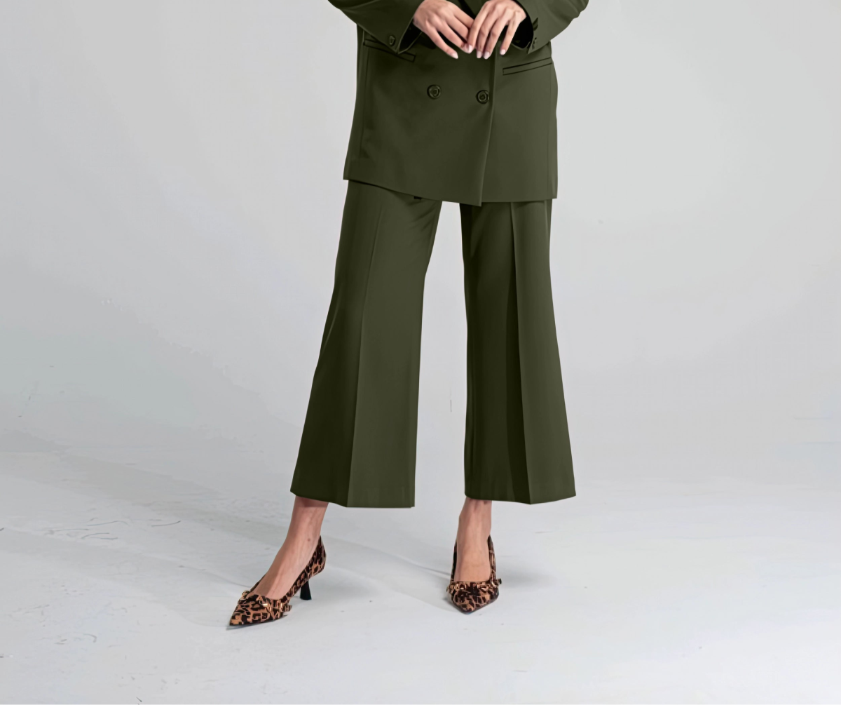 Pantaloni Fluido Verde - ELLY