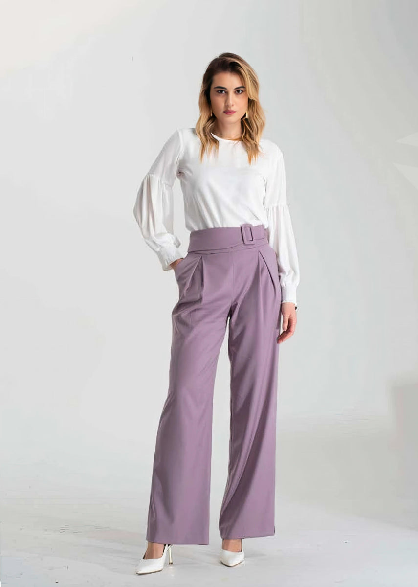 Pantaloni Palazzo Uva - ELLY