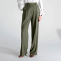 Pantaloni Pinces Gamba Verde - ELLY