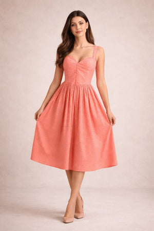 Peach Lace Dress