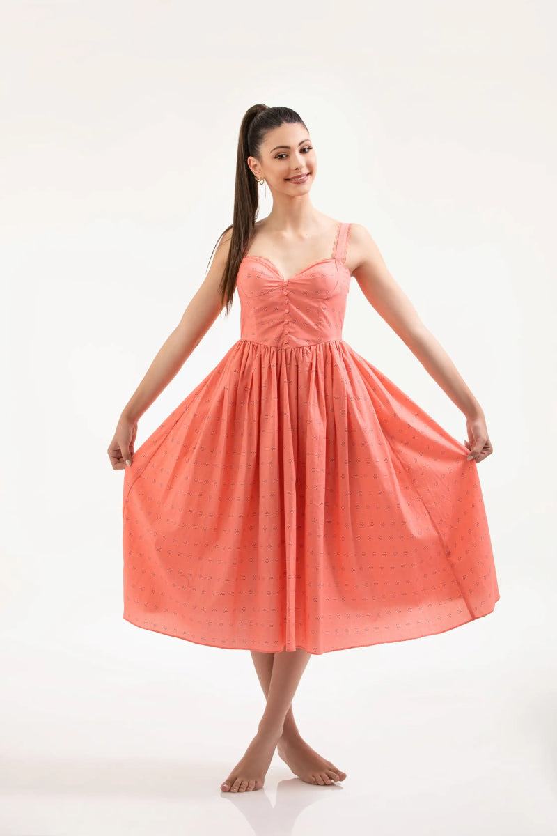 Peach Lace Dress | ELLY Peach / Medium Peach Lace Dress | ELLY Peach / Medium