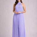 Pleated Halter Dress – Rosa - ELLY