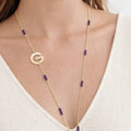 Purple Crystal Ornament ELLY Necklace - ELLY