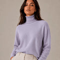 Purple High Neck Sweater - ELLY