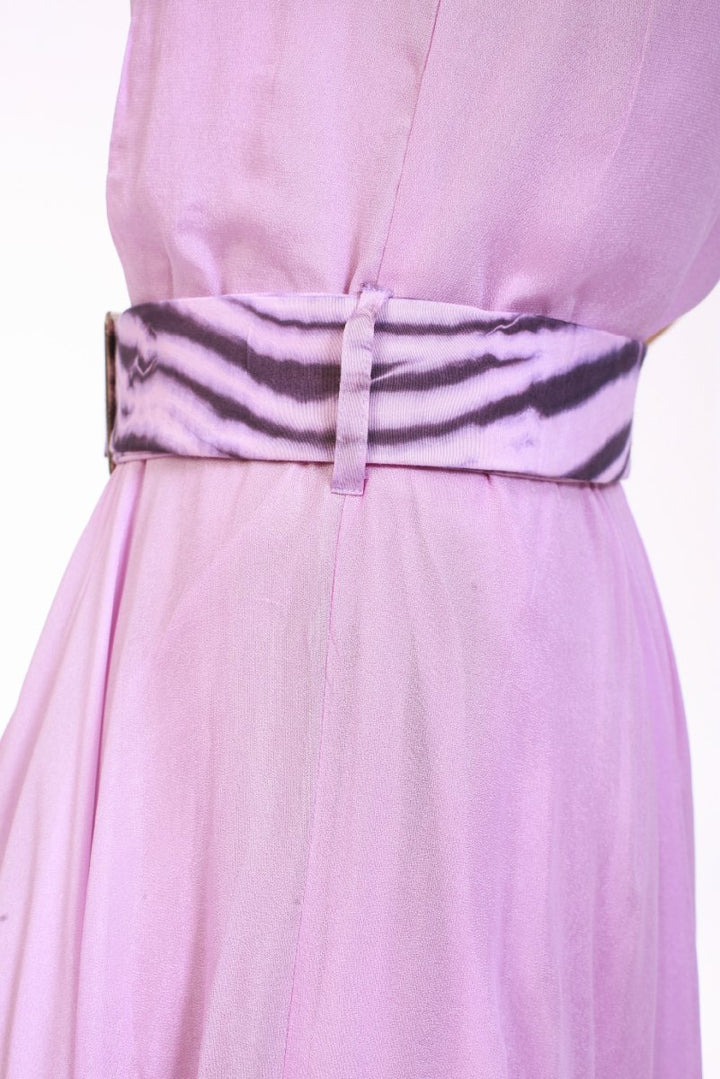 Radiant Mauve Crepe Maxi Dress - ELLY