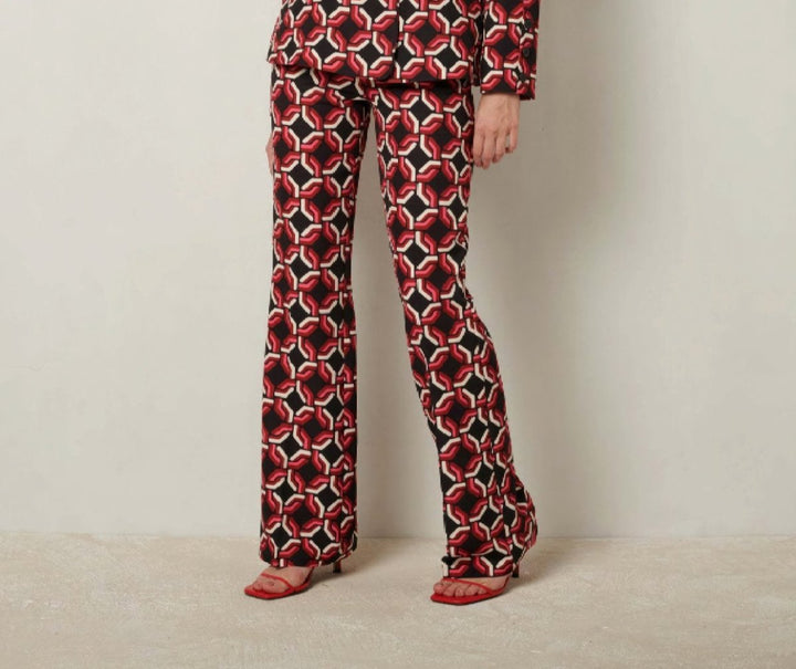 Retro Print Pants - ELLY