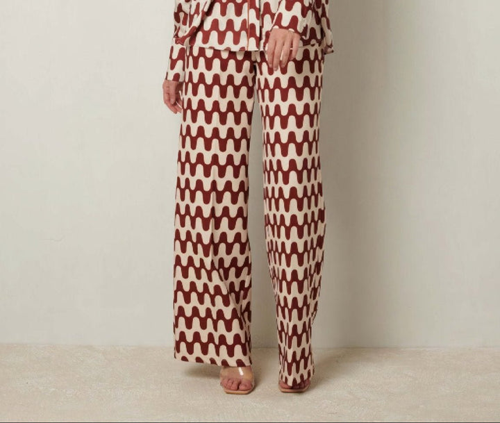 Retro Print Pants - ELLY