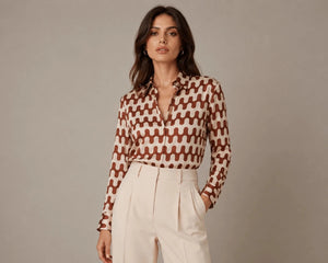 Retro Print Shirt - ELLY