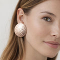Rhodium coated brass earrings - ELLY