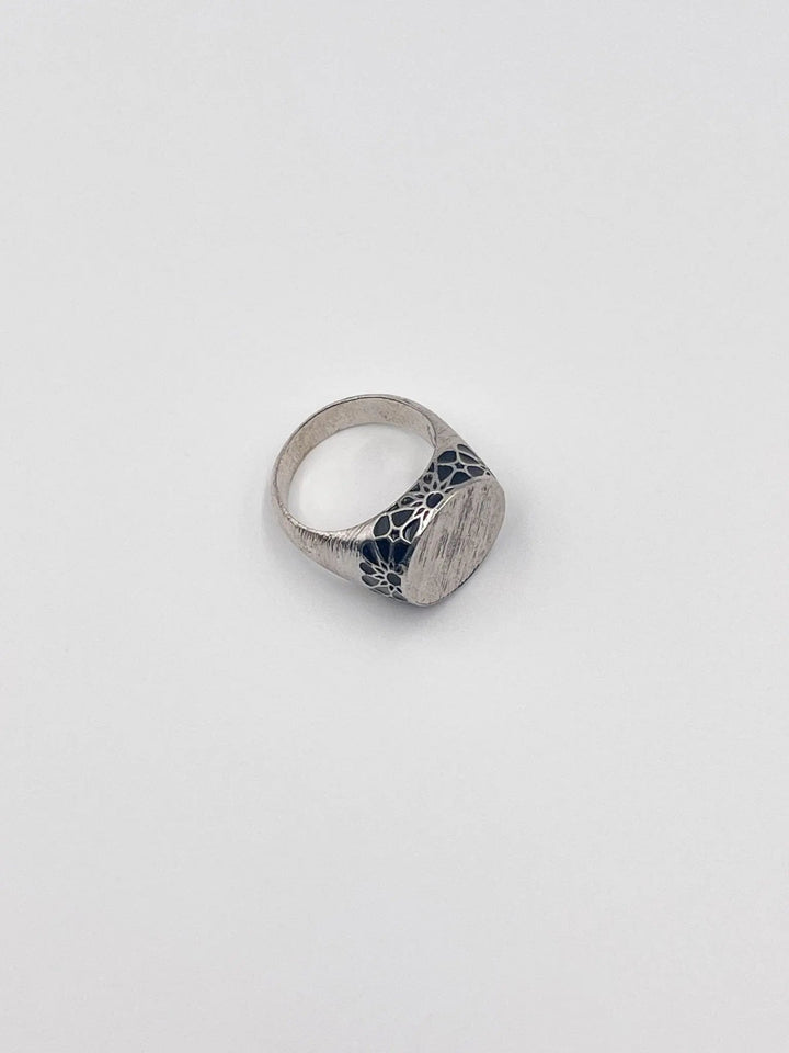 Rhodium - Coated Brass Ring - ELLY