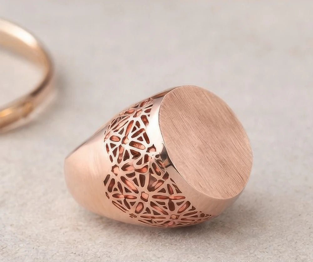 Rhodium - Coated Brass Ring - ELLY