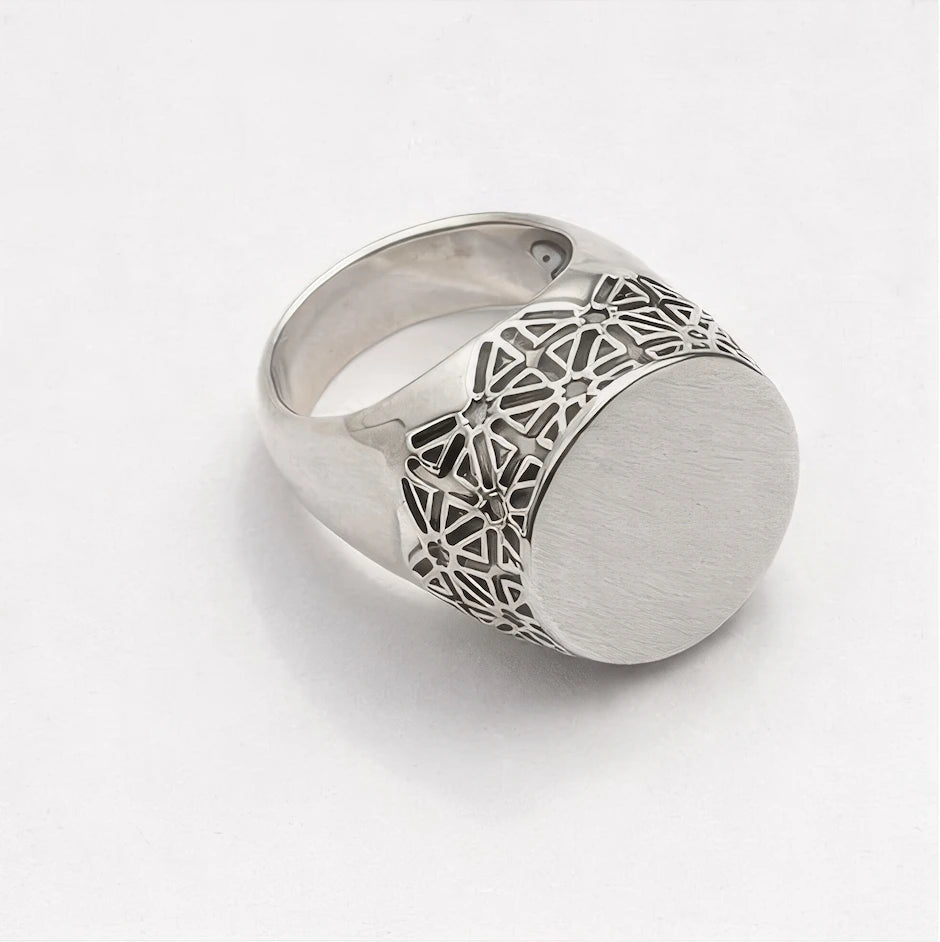 Rhodium - Coated Brass Ring - ELLY