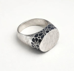 Rhodium - Coated Brass Ring - ELLY