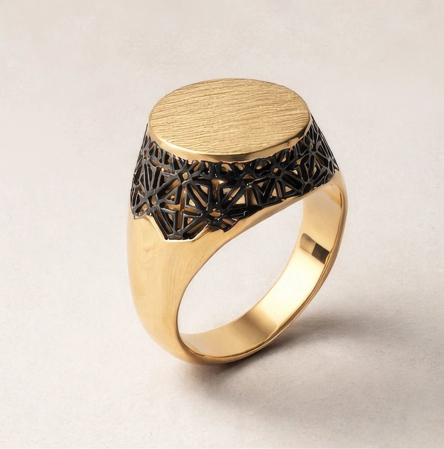 Rhodium - Coated Brass Ring - ELLY