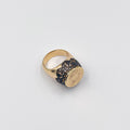 Rhodium - Coated Brass Ring - ELLY