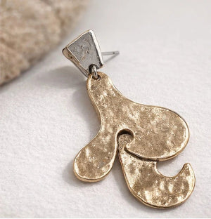 Rhodium Coated Copper Earrings - ELLY