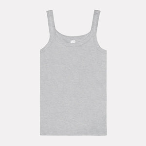 Ribbed Cotton Tank Top – GRIGIO | Canotta in Costina - ELLY