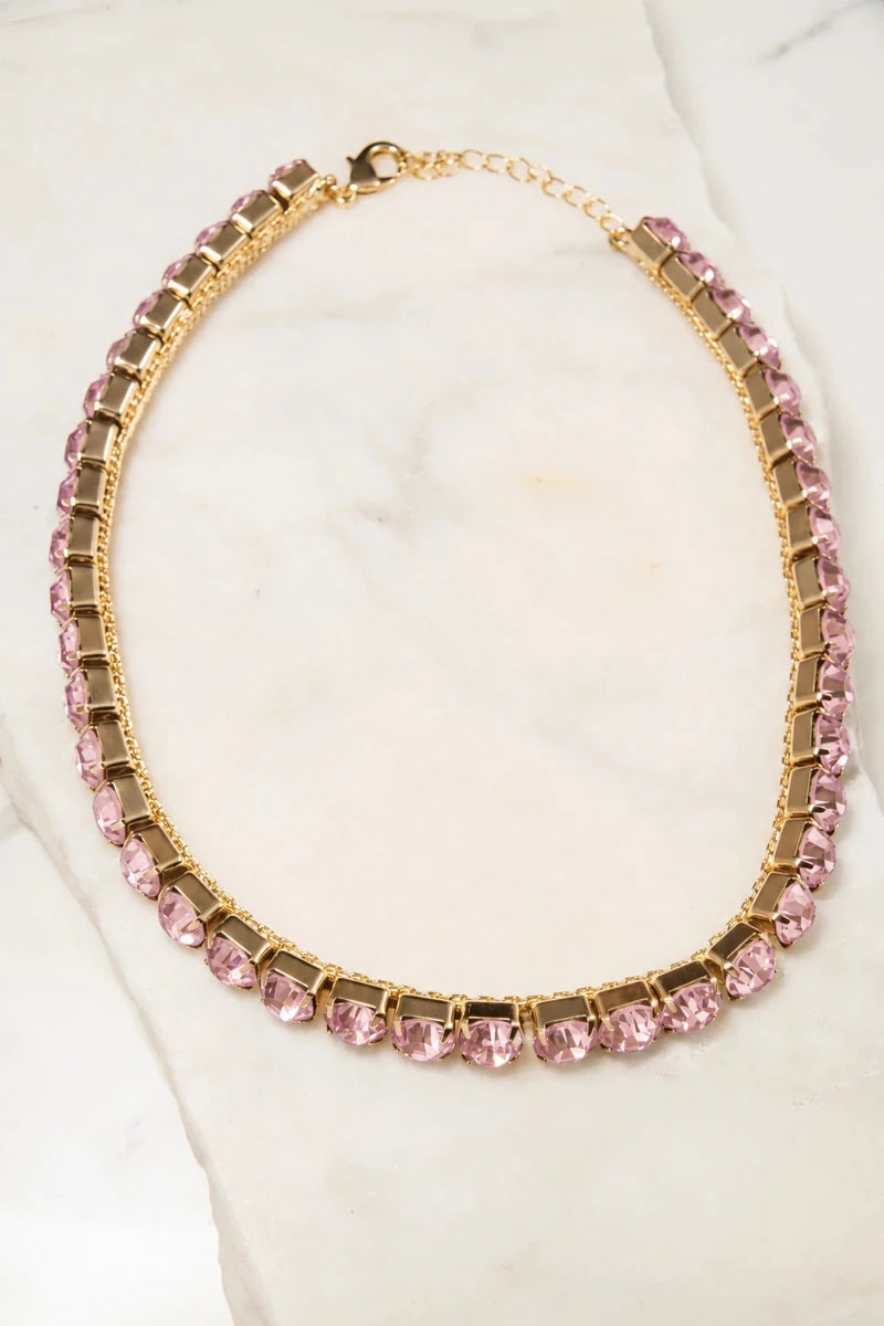 Rosa Royale Tennis Necklace - ELLY