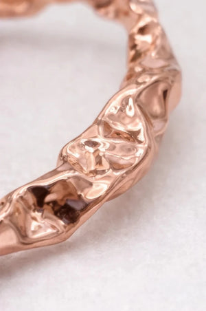Rose Gold Color Copper bracelet coated in rhodium - ELLY