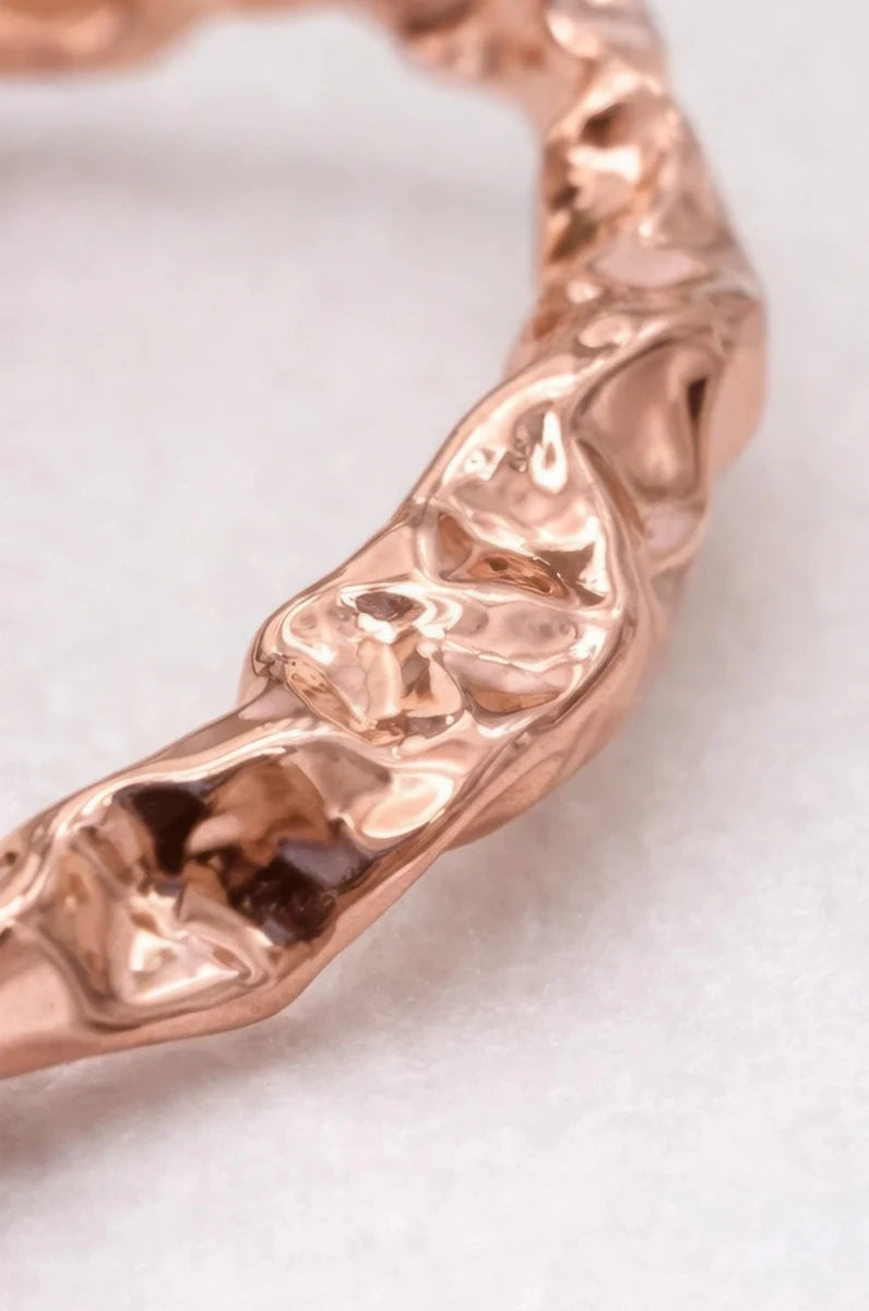 Rose Gold Color Copper bracelet coated in rhodium - ELLY