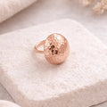 Rose Gold Hammered Dome Ring - ELLY