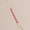 Ruby - Tone Jade Link Necklace – Gold - ELLY