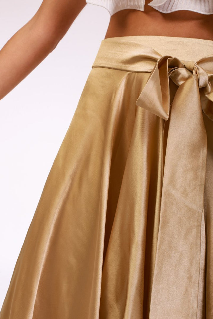 Satin Elegance High-Low Skirt - ELLY