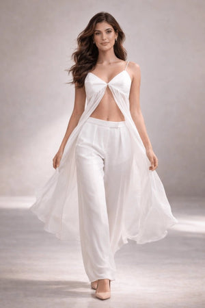 Satin White Two - Piece Set – ELLY - ELLY