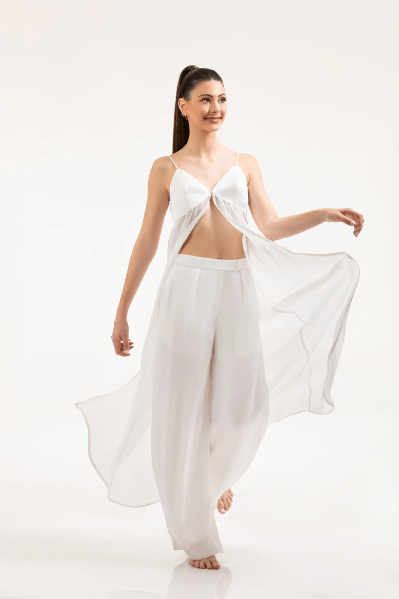 Satin White Two - Piece Set – ELLY - ELLY