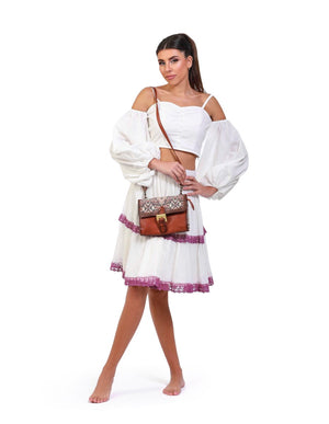 Serene Surplice Above-the-Knee Skirt - ELLY