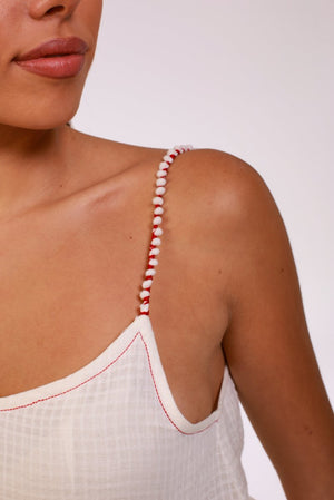 Serene Surplice Embroidered Maxi Top - ELLY