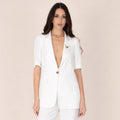 Short Sleeve Tailored Jacket – Panna - ELLY