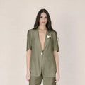 Short Sleeve Tailored Jacket – Verde - ELLY