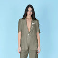 Short Sleeve Tailored Jacket – Verde - ELLY
