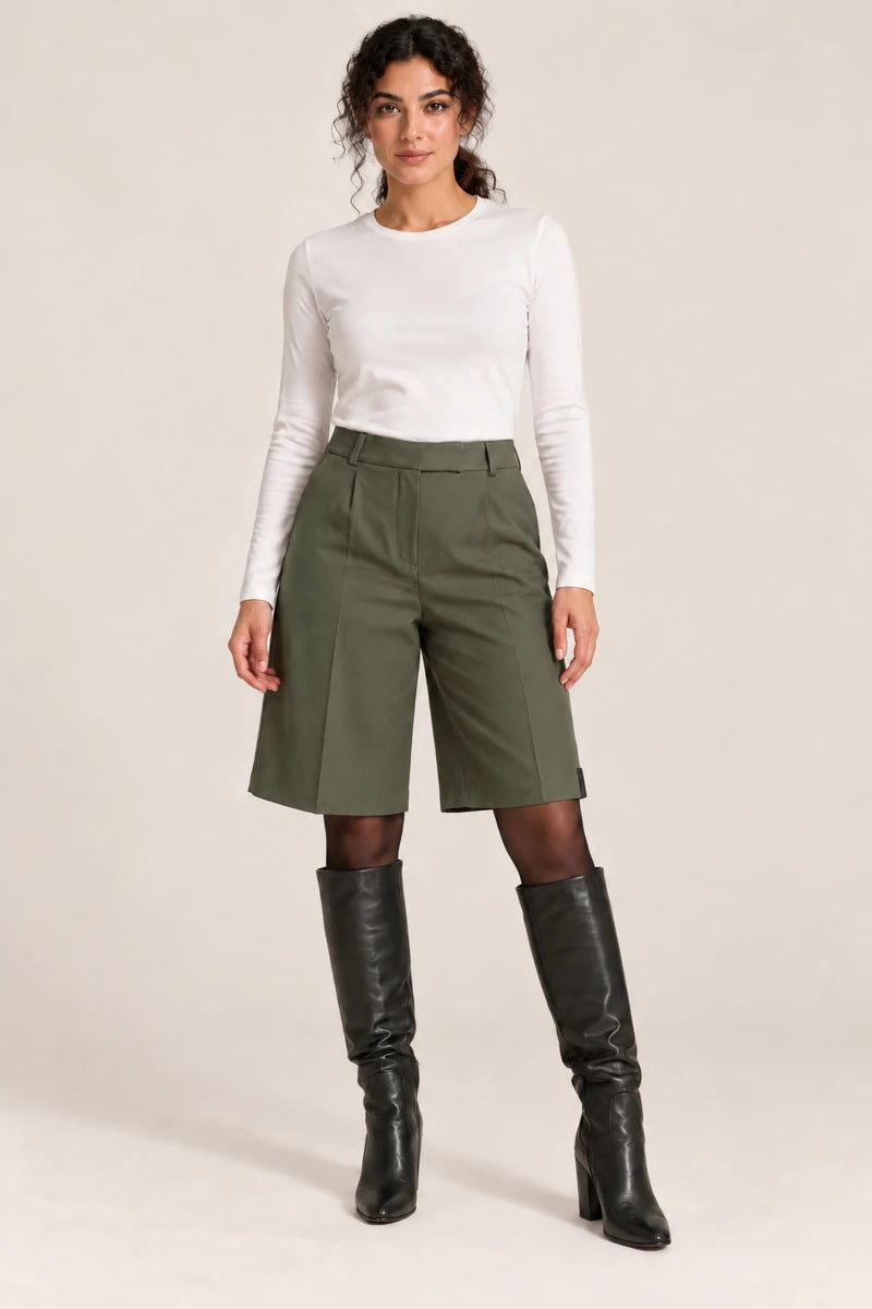 Shorts Pinces Verde - ELLY