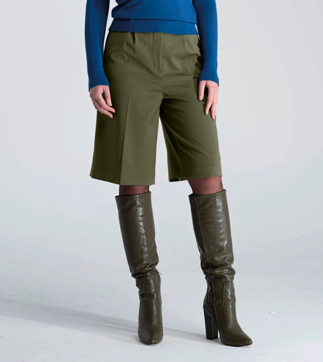 Shorts Pinces Verde - ELLY