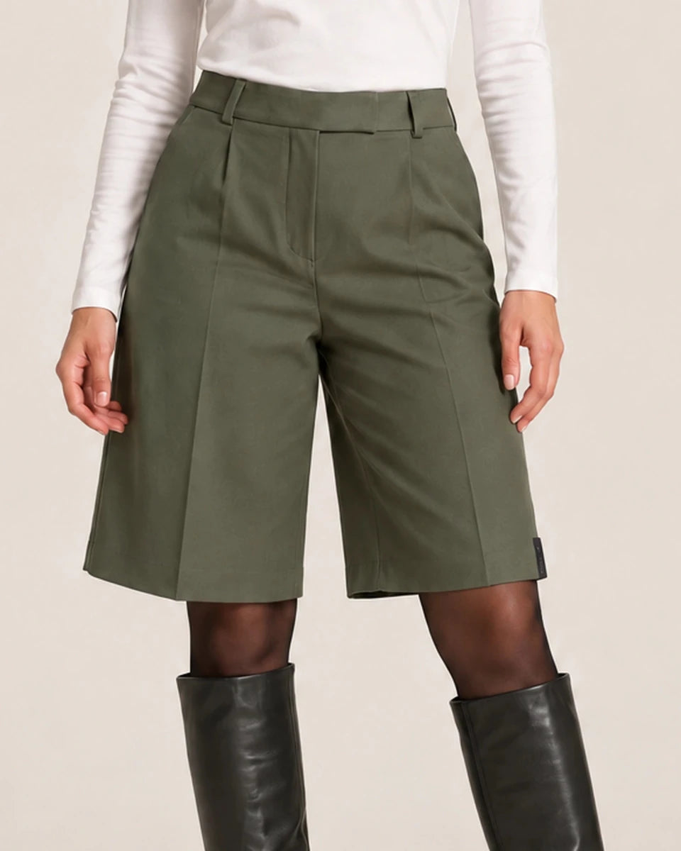 Shorts Pinces Verde - ELLY