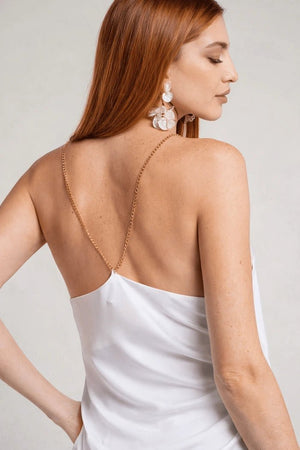 Silk Satin Cowl Neck Camisole – Luce - ELLY