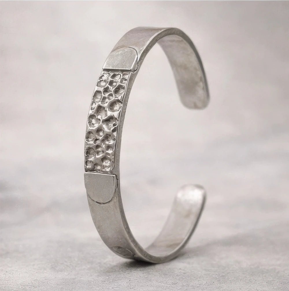 Silver color rhodium coated brass bracelet - ELLY