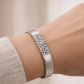 Silver color rhodium coated brass bracelet - ELLY