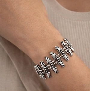 Silver plated brass bracelet - ELLY