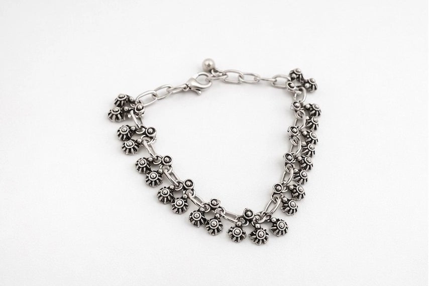 Silver plated brass bracelet - ELLY