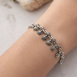 Silver plated brass bracelet - ELLY