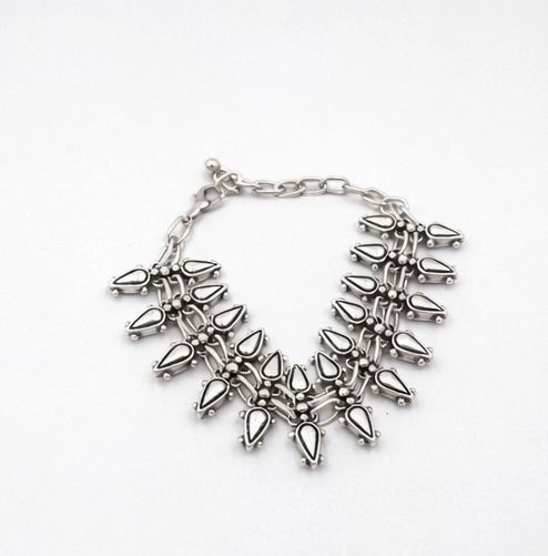 Silver plated brass bracelet - ELLY