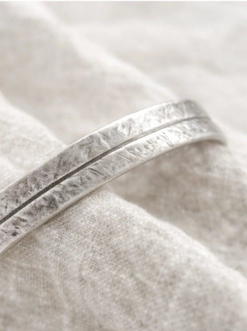 Silver plated brass bracelet - ELLY