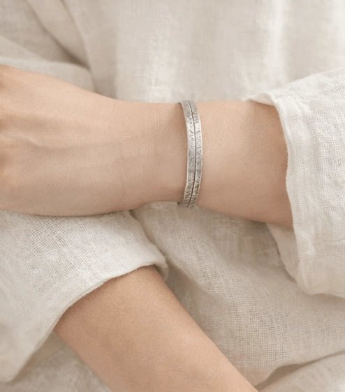 Silver plated brass bracelet - ELLY
